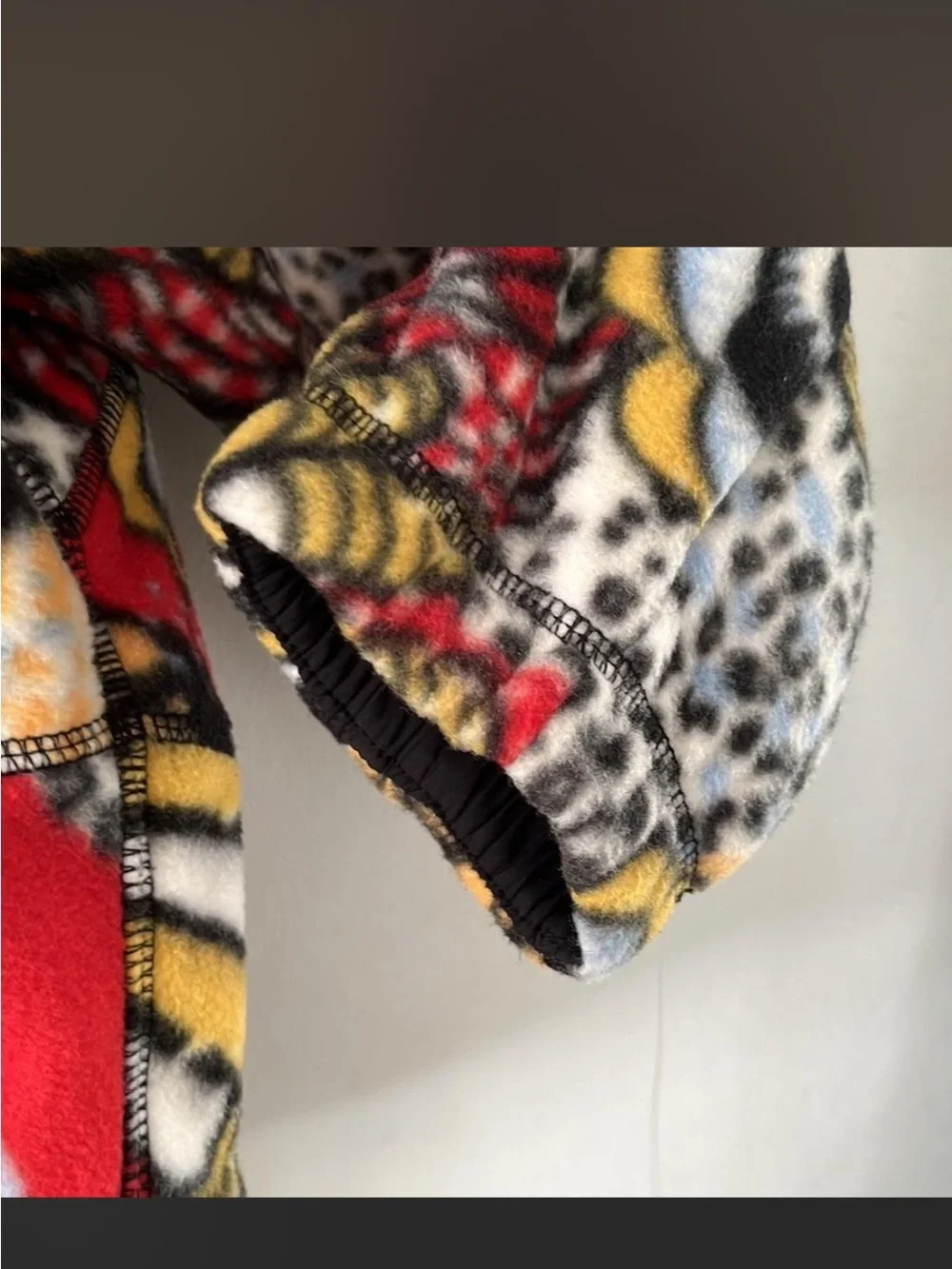Free People Quilted Floral Patchwork Hooded Pullover - Black, Red, Cream